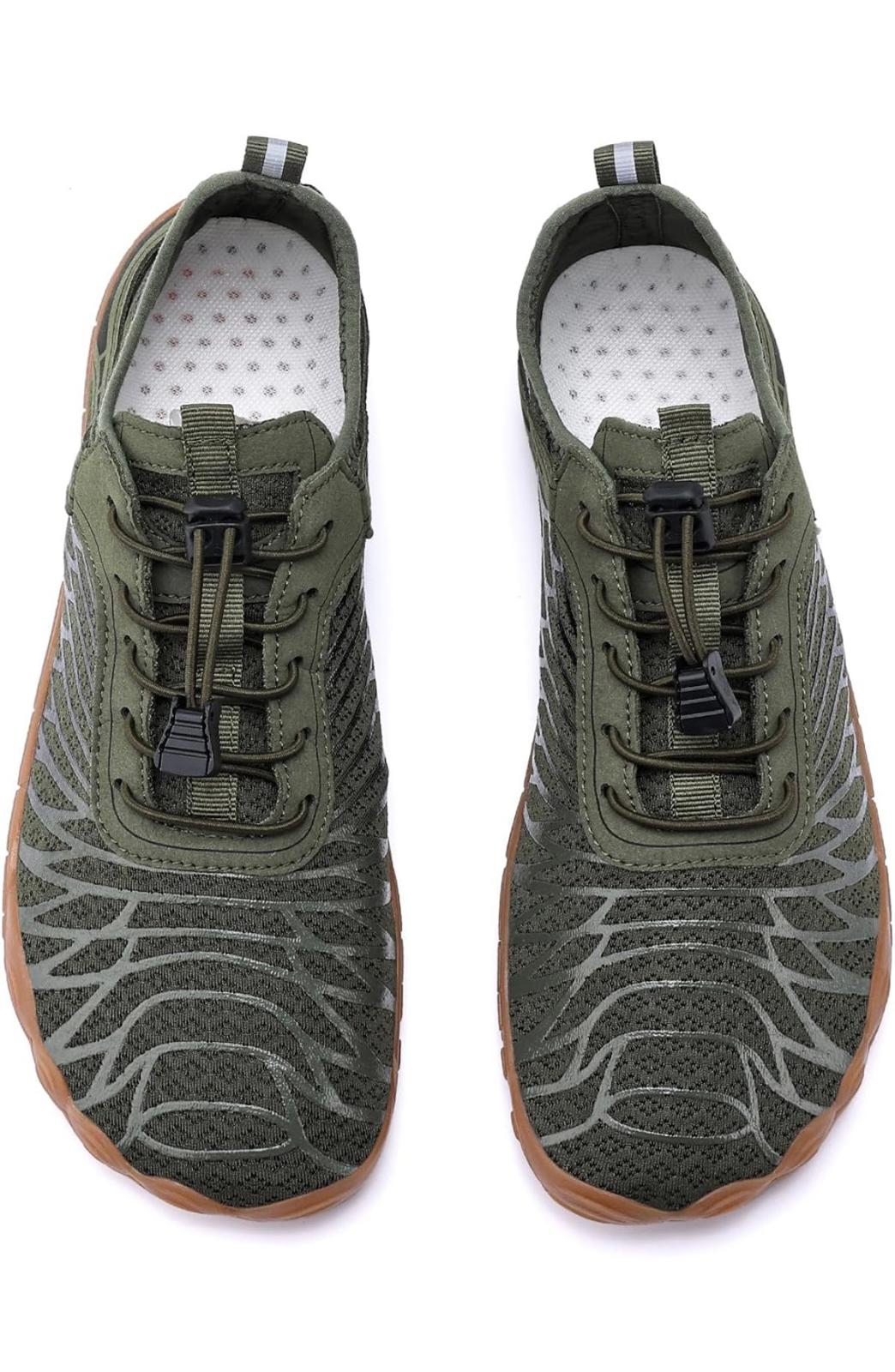 Men's Barefoot Trail Shoes Olive Green- (Men Sz 9)