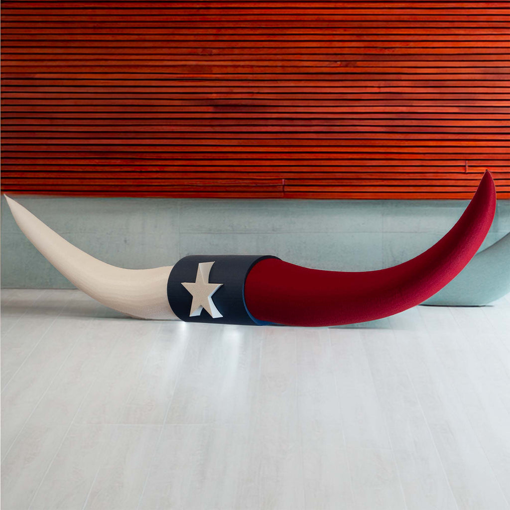 ADG42 Texas Flag Faux Steer Horns Decor