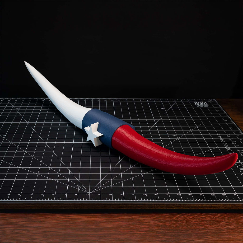 ADG42 Texas Flag Faux Steer Horns Decor