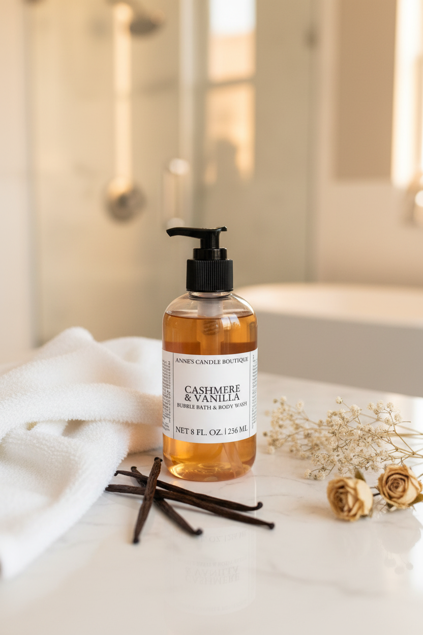 Cashmere and Vanilla Bubble Bath and Body Wash