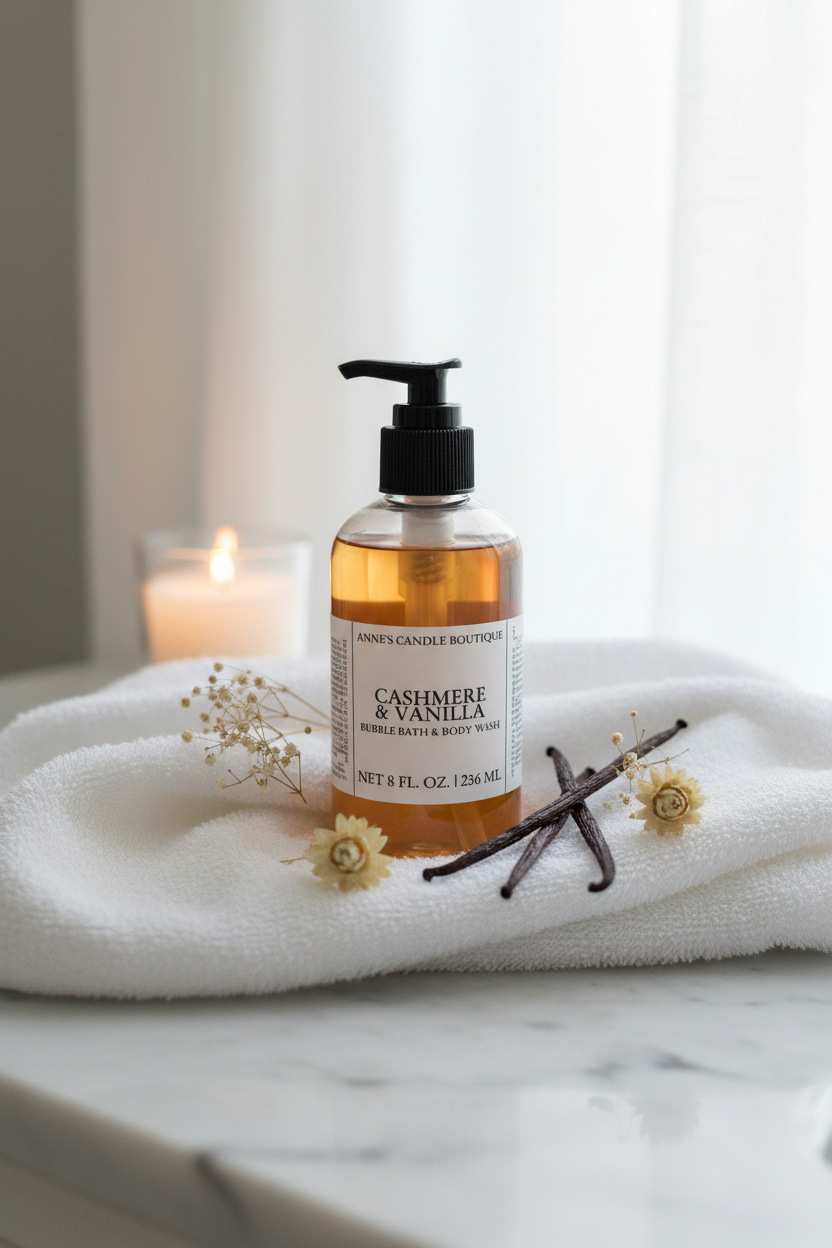 Cashmere and Vanilla Bubble Bath and Body Wash