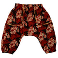 Rust Floral Harem Pants
