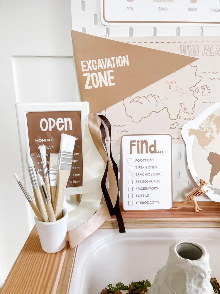 Dinosaur Dig Paleontologist Printable Dramatic Play Kit
