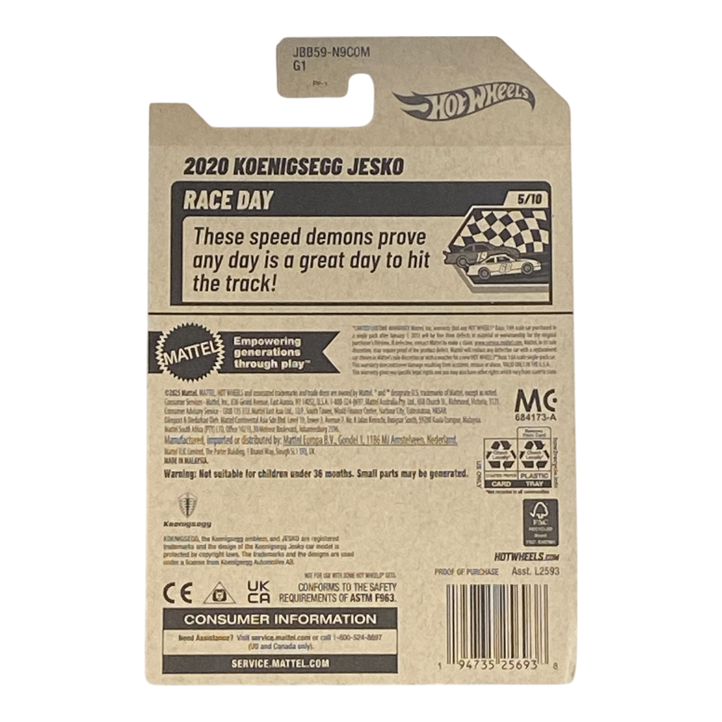 Hot Wheels 2020 Koenigsegg Jesko - HW Race Day Series 5/10
