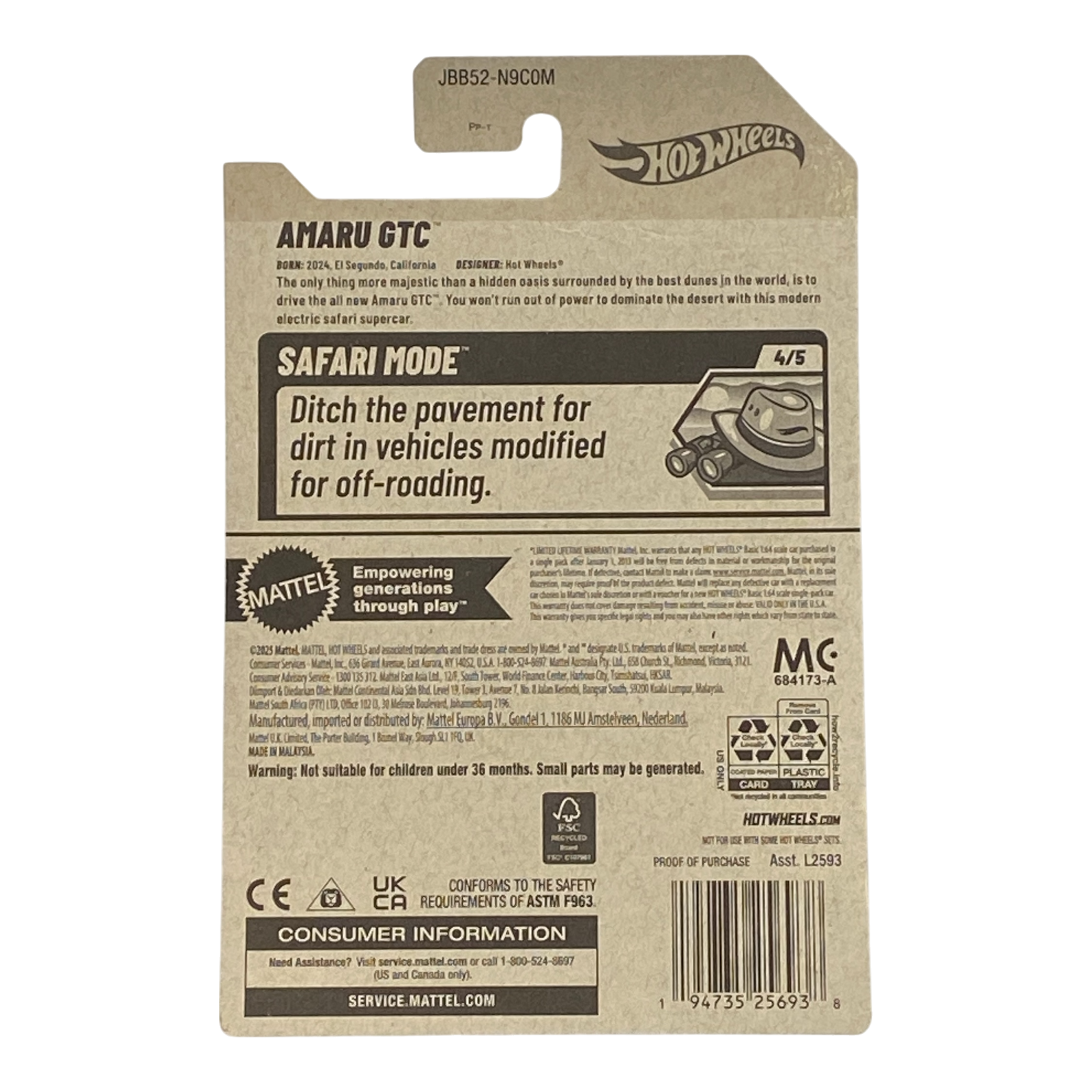 Hot Wheels Amaru GTC Safari Mode 4/5 | Die-Cast
