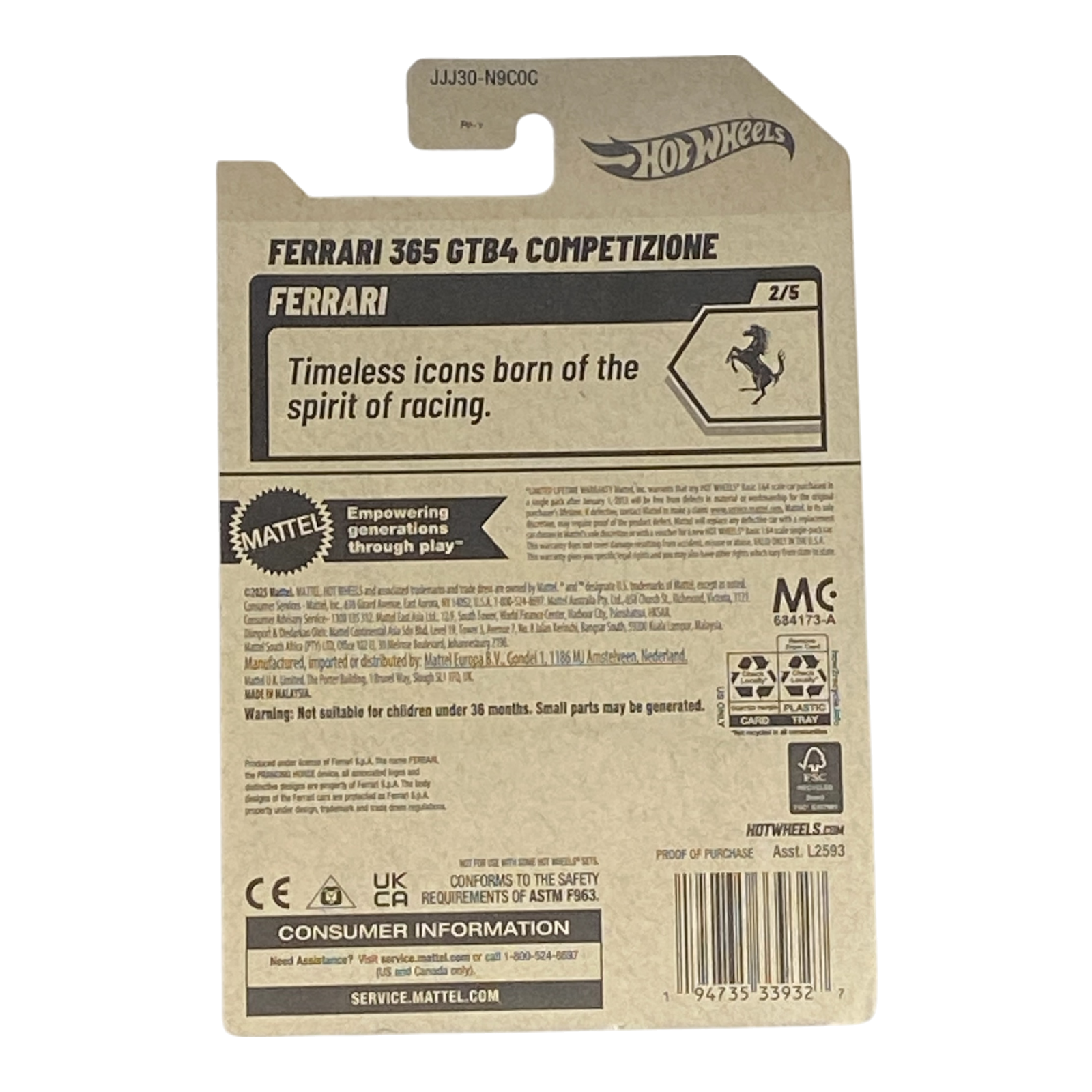 Hot Wheels Ferrari 365 GTB4 Competizone | Ferrari Series 2/5