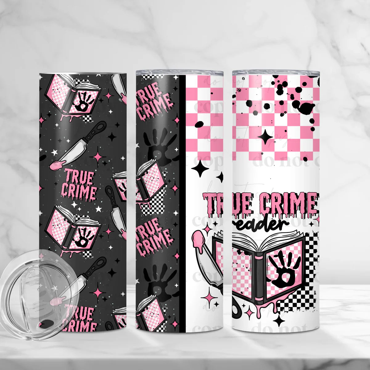 True Crime Reader 20 oz Skinny Tumbler