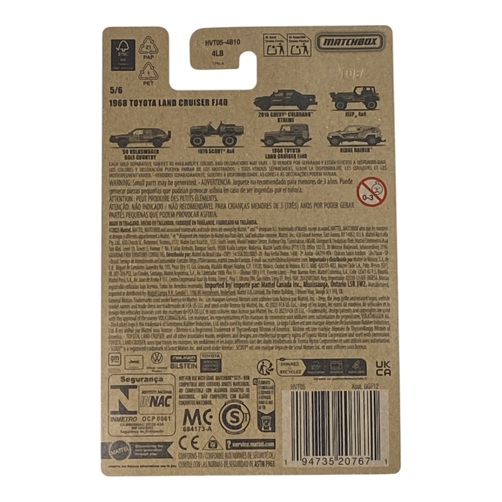 Matchbox 1968 Toyota Land Cruiser FJ40 | Matchbox Off Road Rally Series 5/6