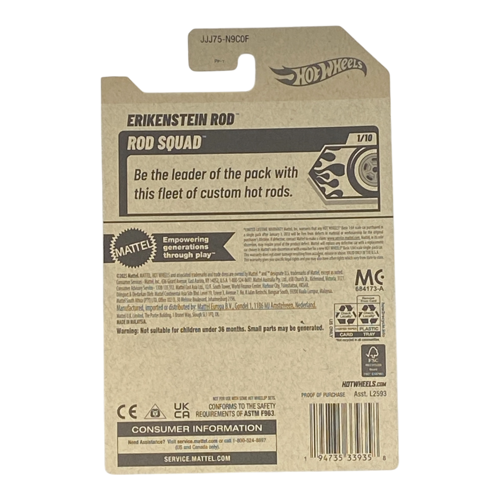 Hot Wheels Erikenstein Rod | Rod Squad Series 1/10