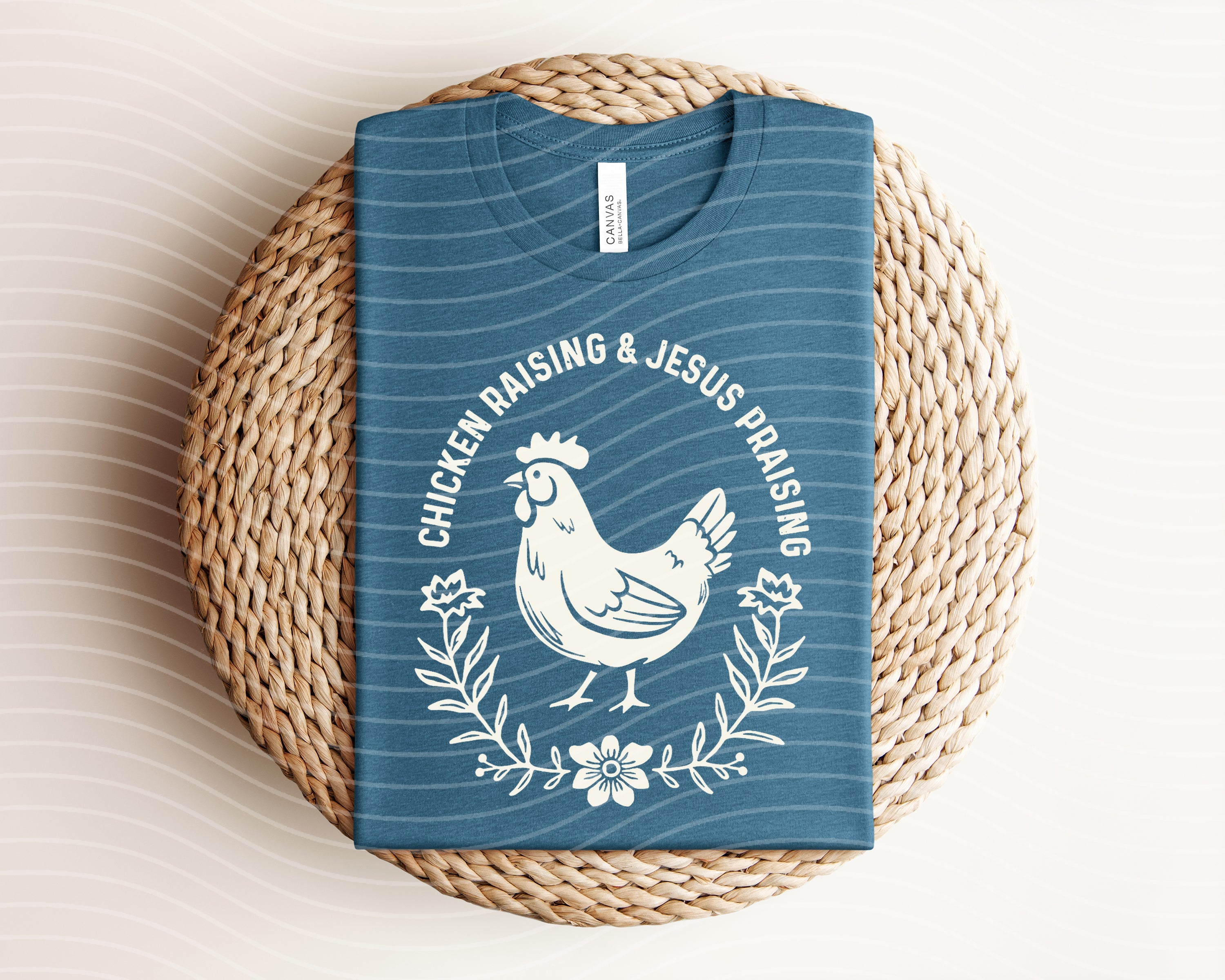 Chicken Raising & Jesus Praising Graphic Tee