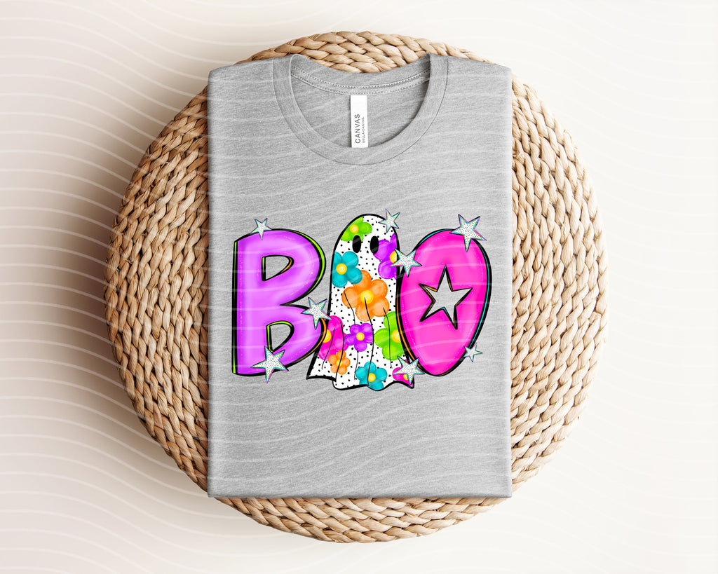 Boo Floral Ghost Graphic Tee