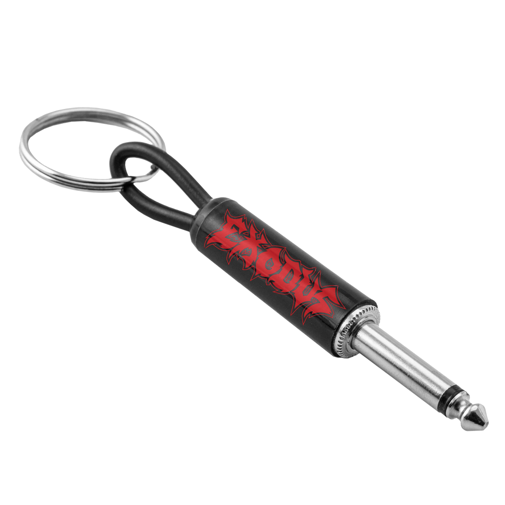 Exodus Logo Guitar Plug Keychain