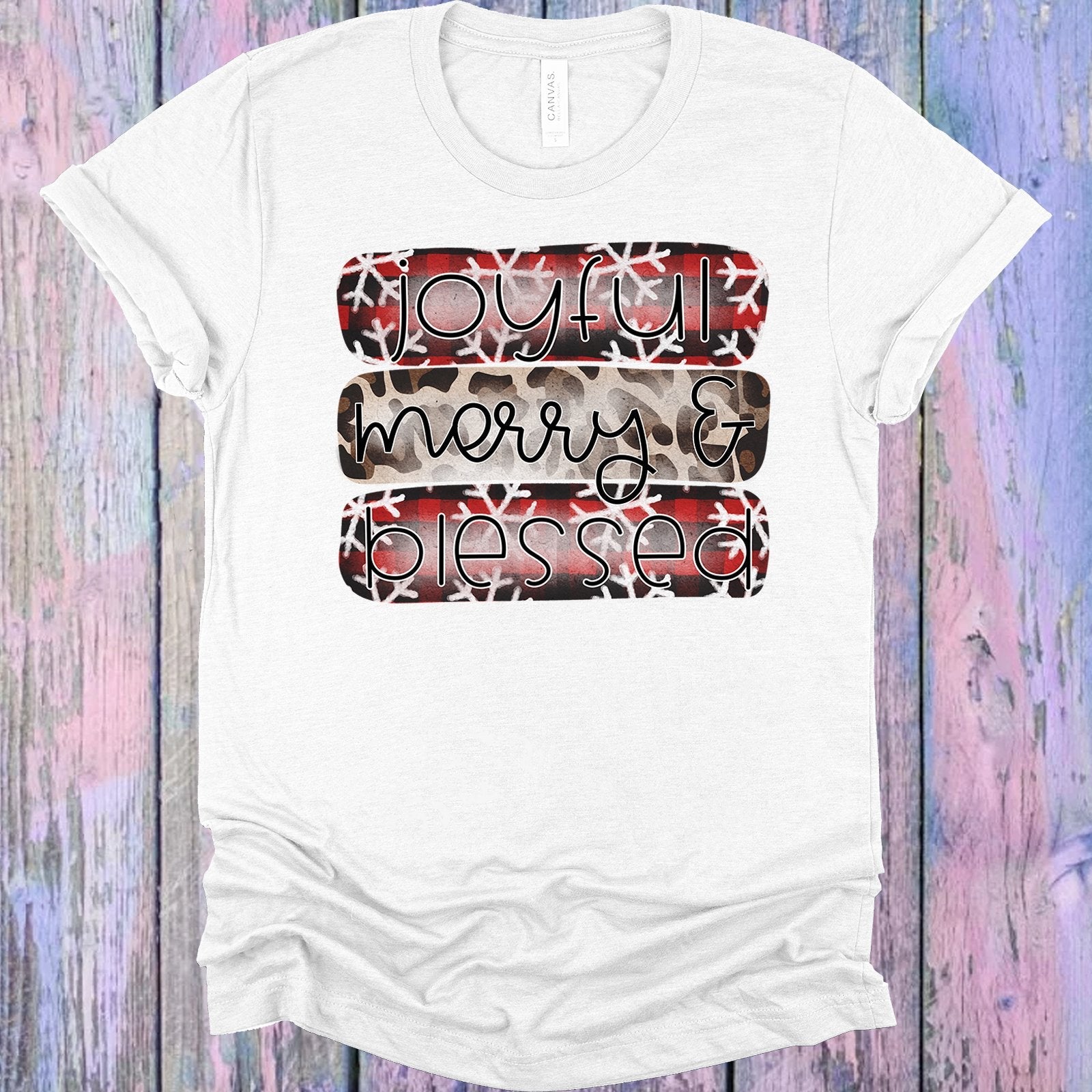 Joyful Merry and Blessed Graphic Tee