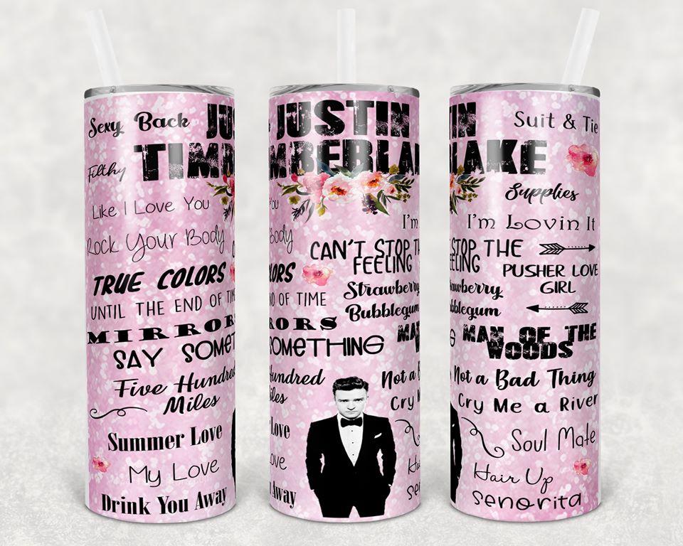 Justin Timberlake 20 oz Skinny Tumbler