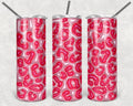 Pink Leopard Puffy 20 oz Skinny Tumbler