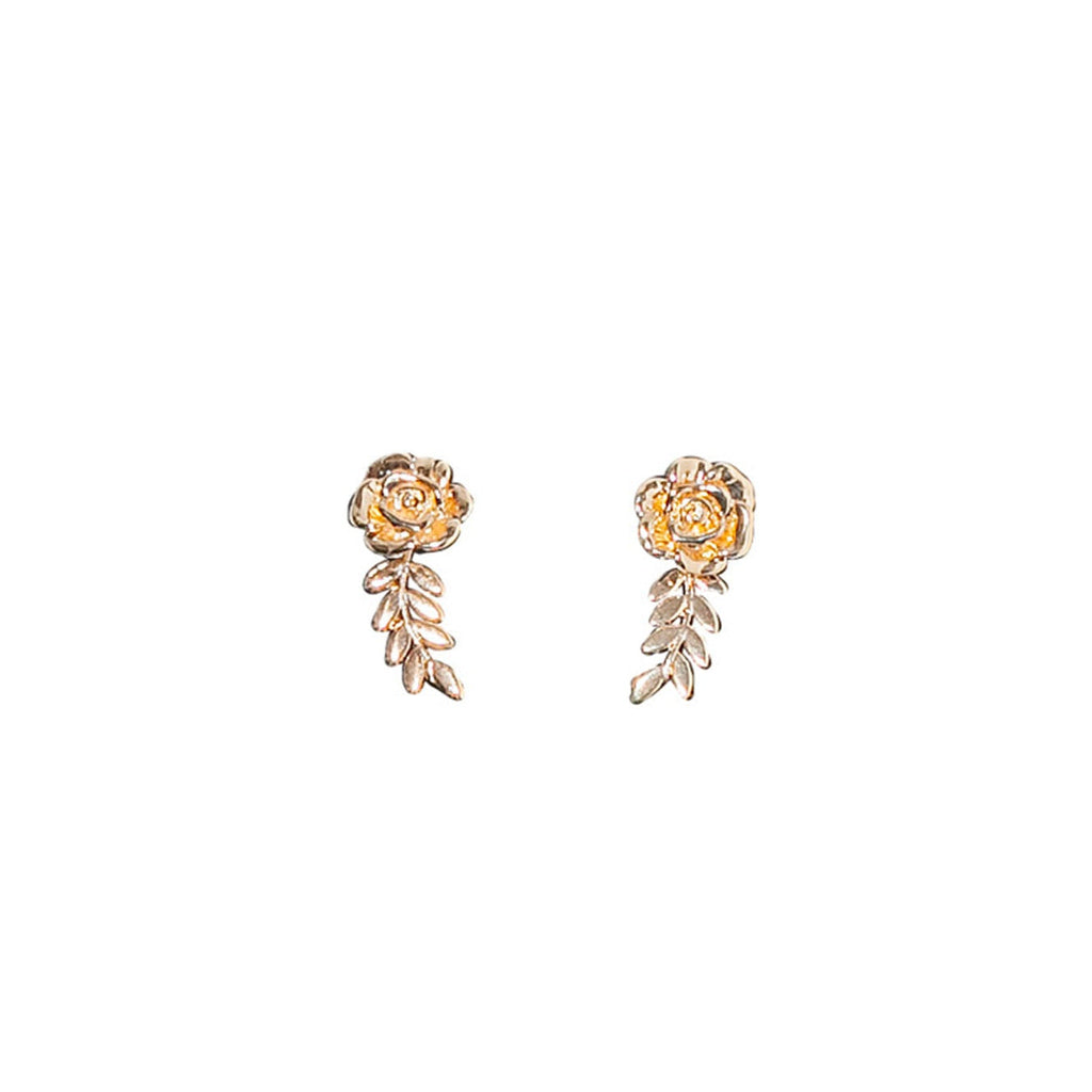 Amour Rose Floral Stud Earrings
