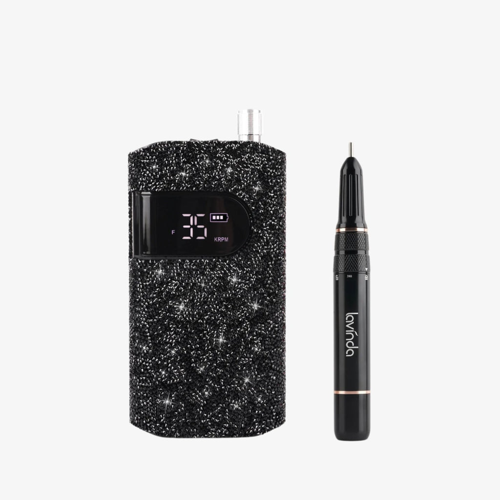 Crown™ Nail Lamp & Wand™ Nail Drill Bundle – Black Diamond