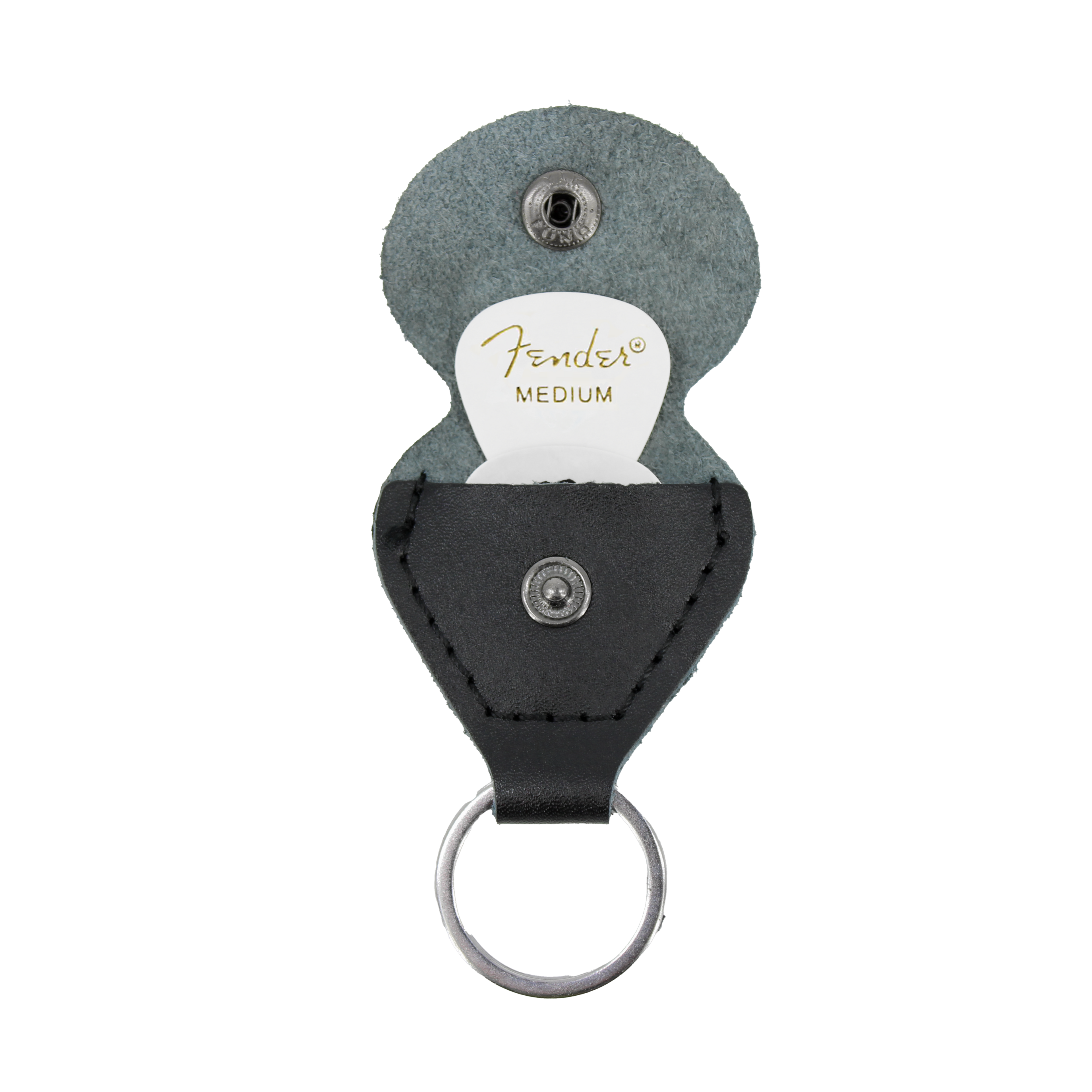 Fender leather guitar pick holder keychain