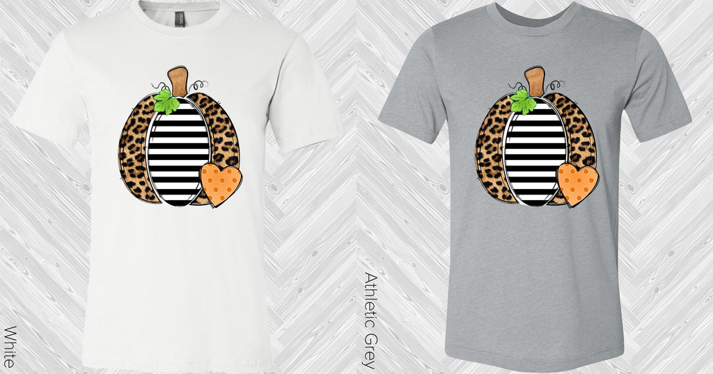 Leopard Stripes Pumpkin Graphic Tee