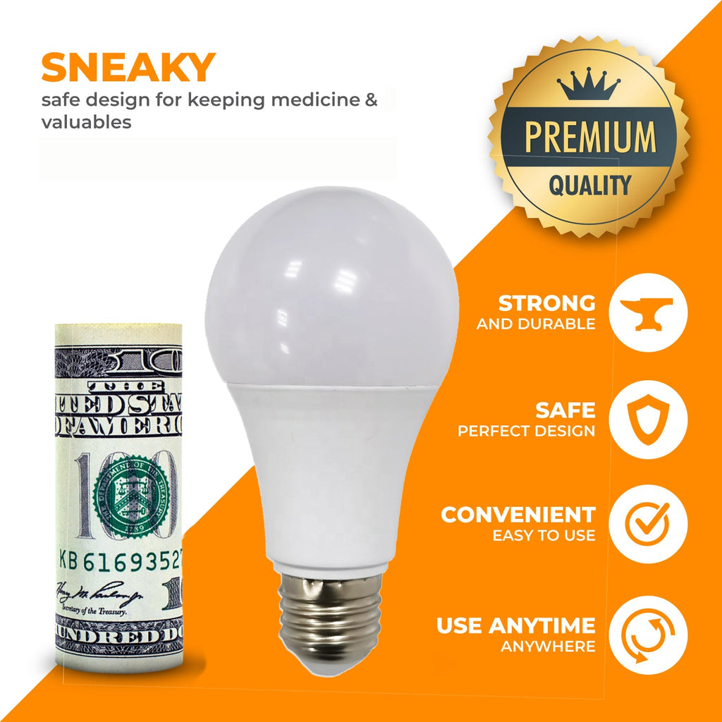 Realistic Lightbulb Diversion Safe - Discreet house hidden safe ideas to hide your money or jewelry in Secret compartments