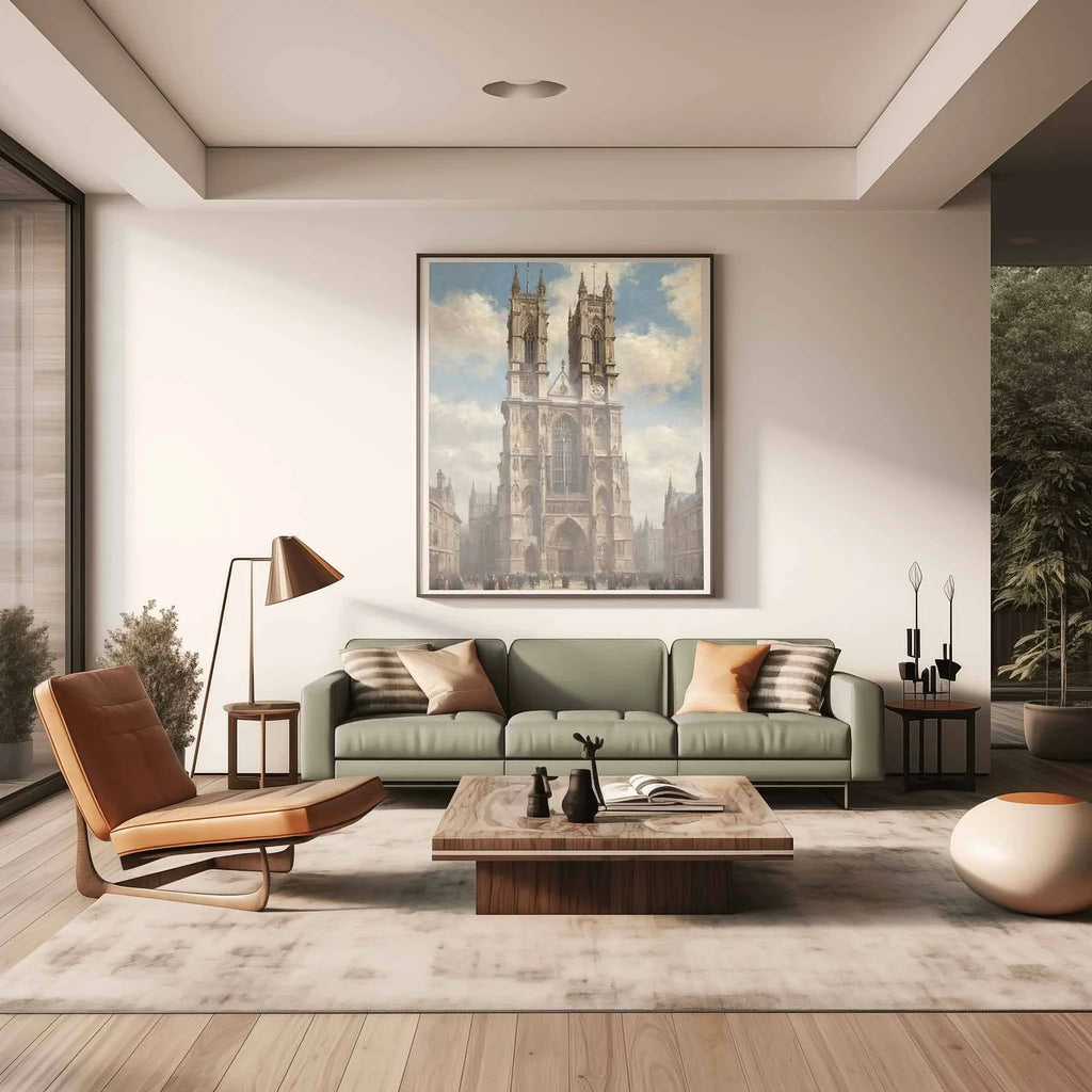 Westminster Grace: Iconic Abbey & Gothic Architectural Masterpiece Oil Painting