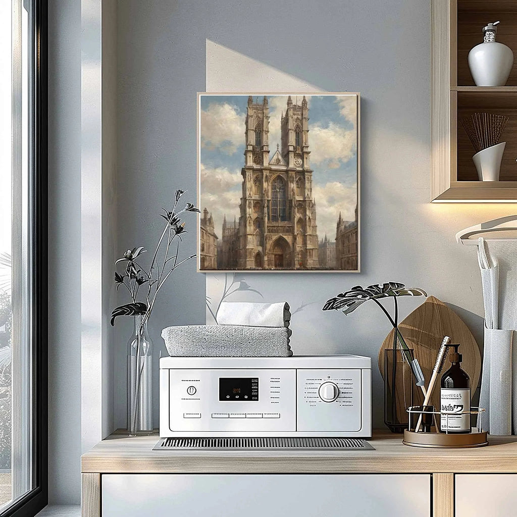 Westminster Grace: Iconic Abbey & Gothic Architectural Masterpiece Oil Painting