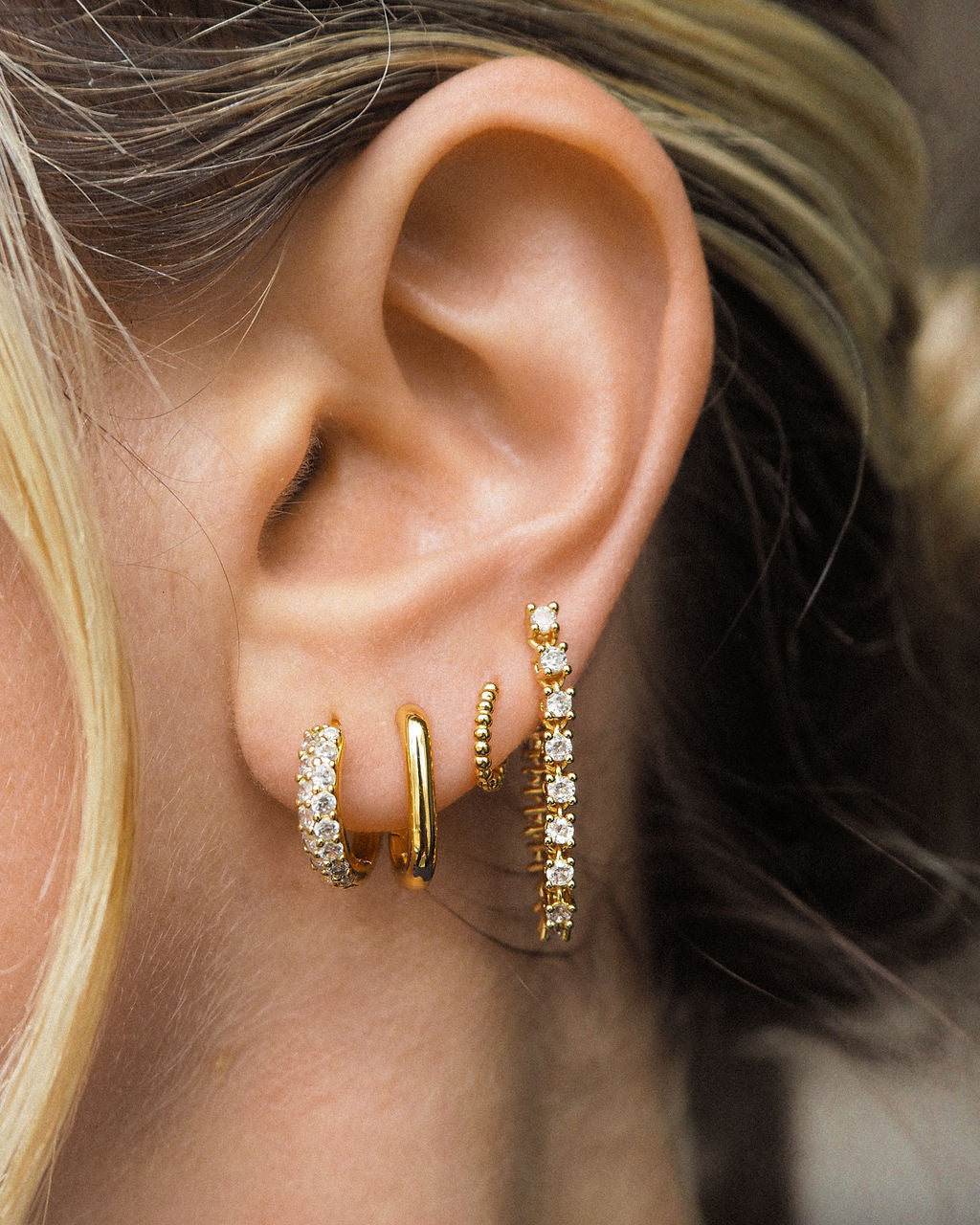 Ballier Chain Studs- Gold (Ships Late July)