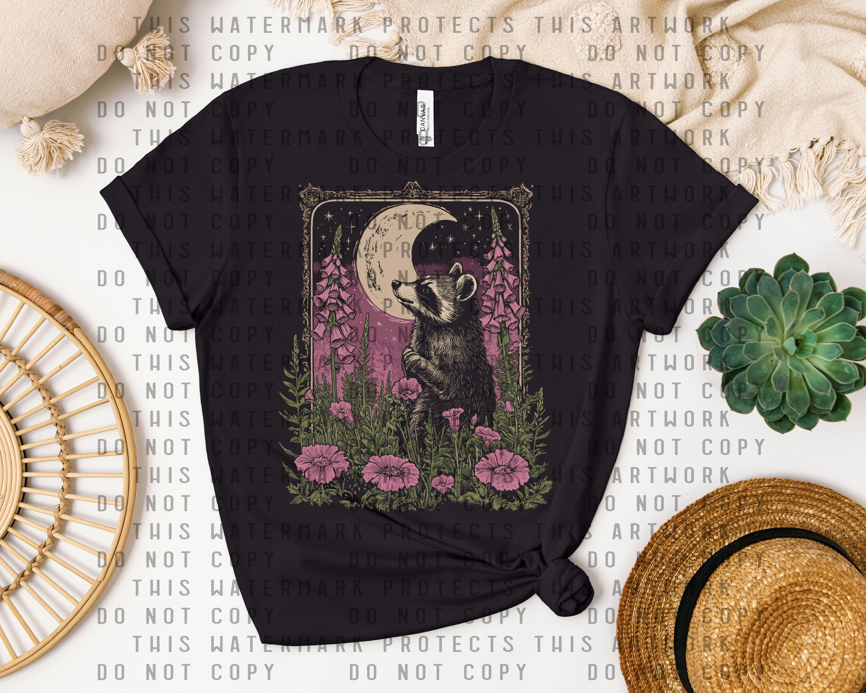 Dark World Raccoon Graphic Tee