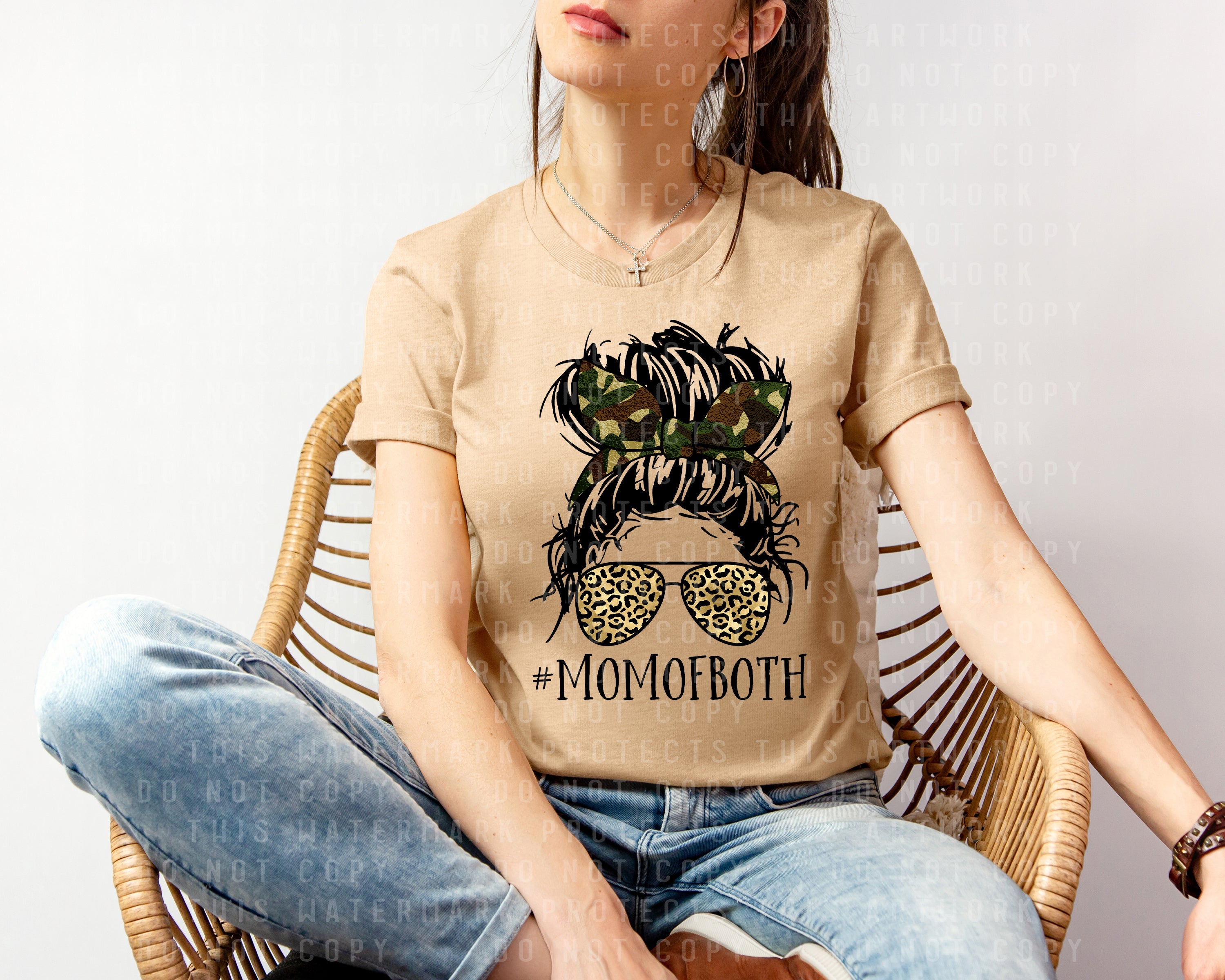 Mom of Both #momofboth Graphic Tee