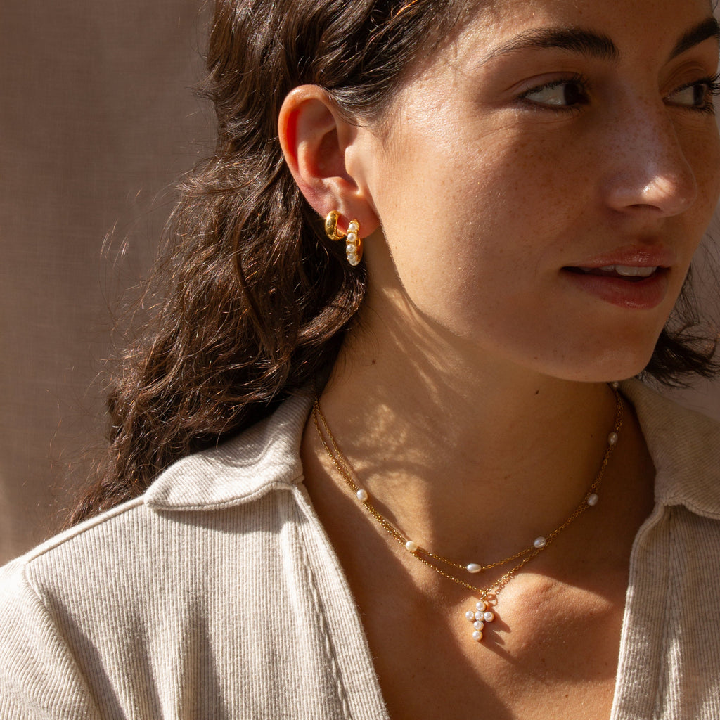 Pearl Cross Necklace