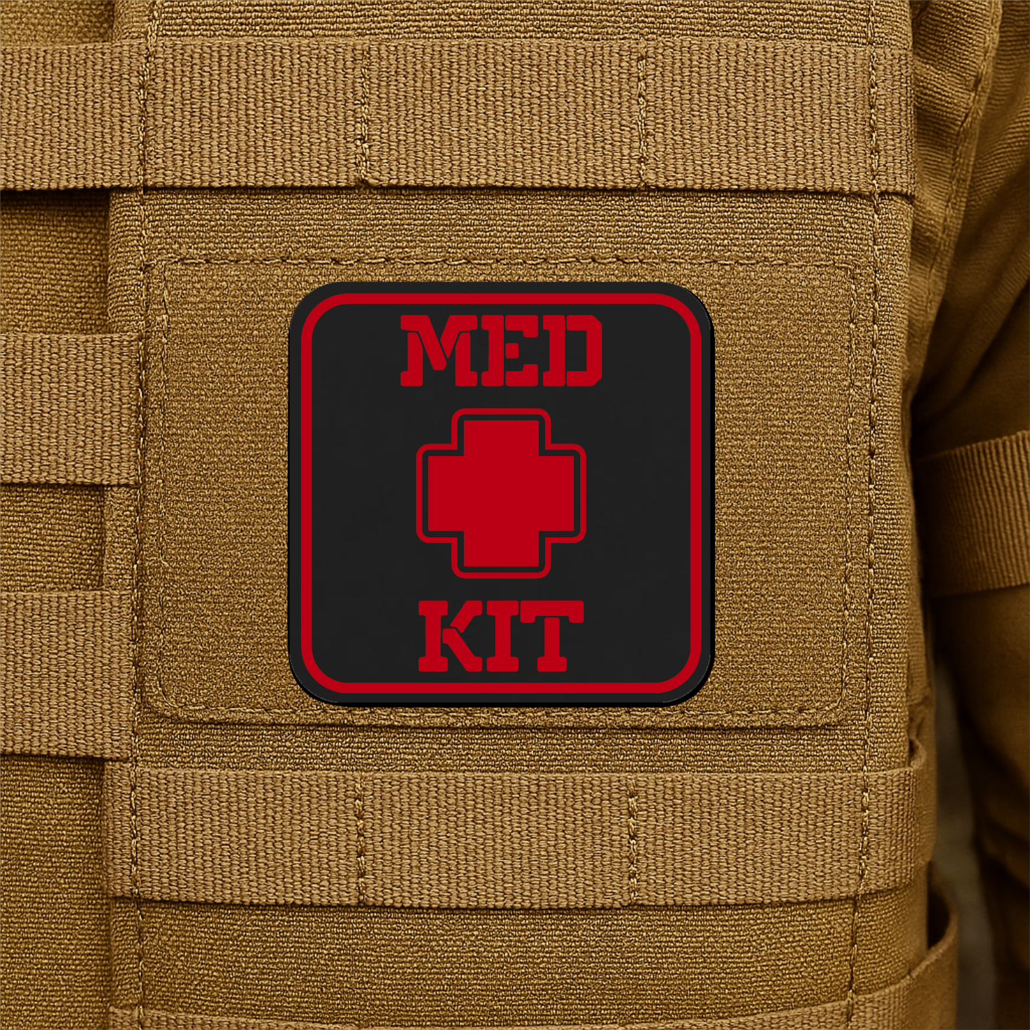 MED KIT IFAK Pouch Identification Patch 2"x2" Hook & Loop | Made in USA