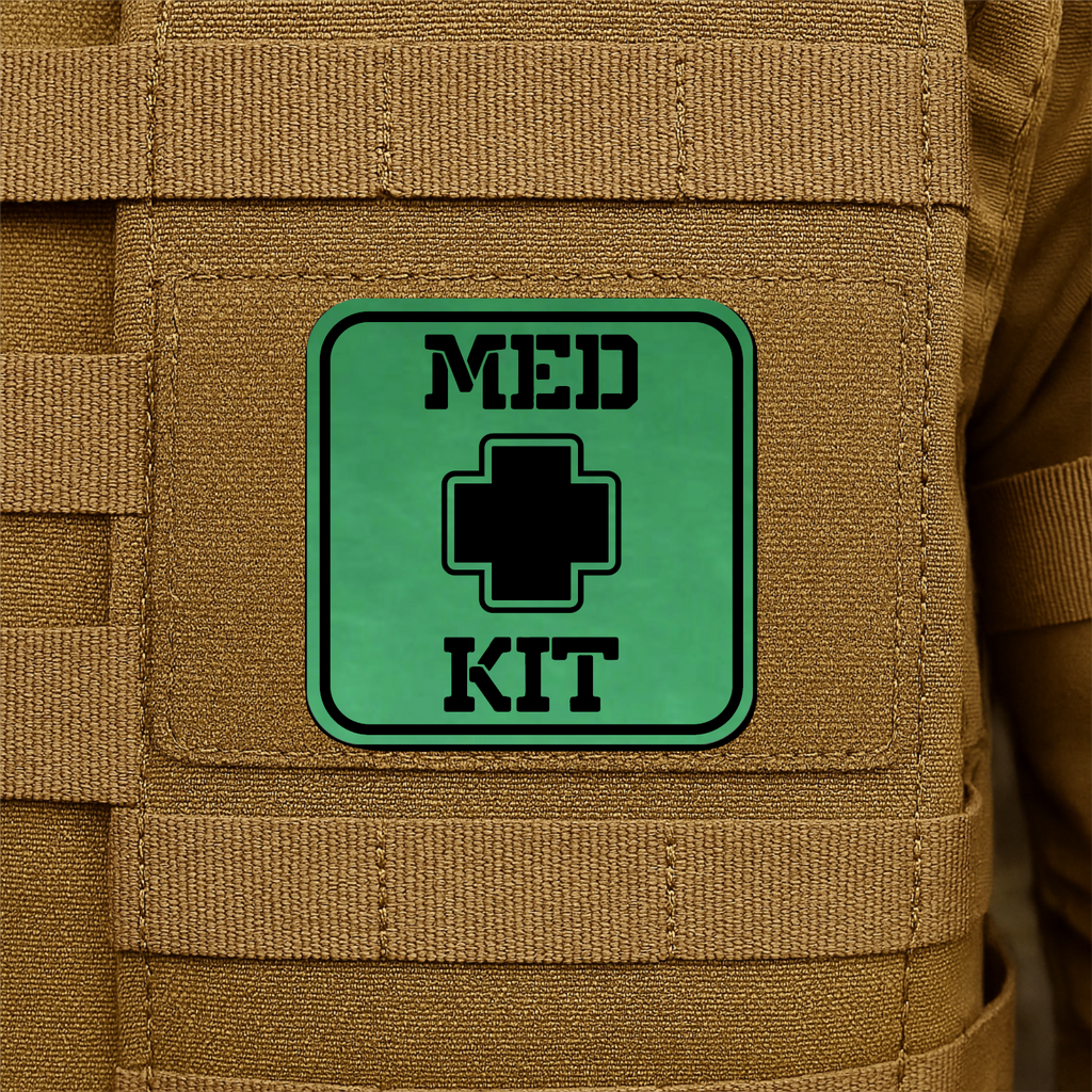 MED KIT IFAK Pouch Identification Patch 2"x2" Hook & Loop | Made in USA