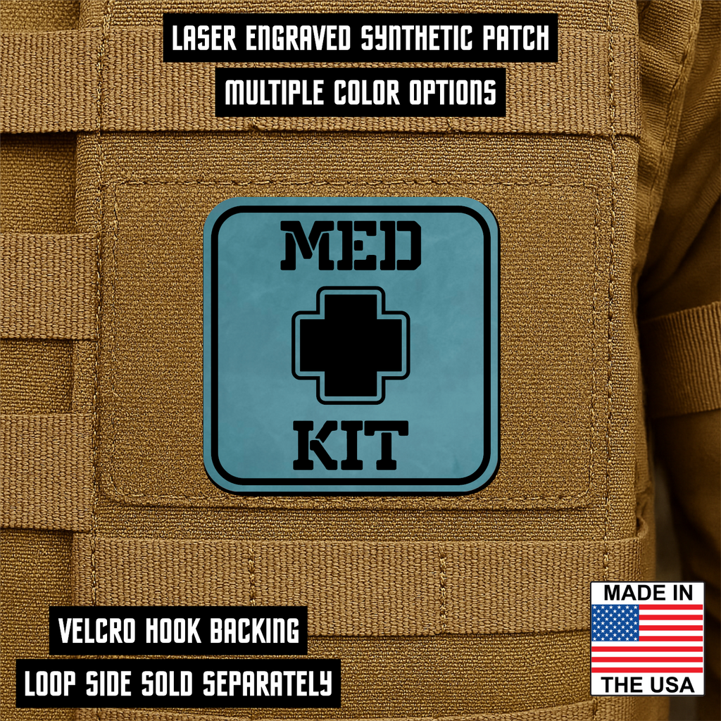 MED KIT IFAK Pouch Identification Patch 2"x2" Hook & Loop | Made in USA