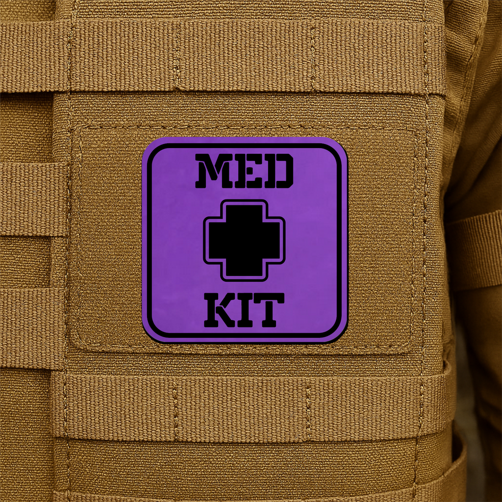 MED KIT IFAK Pouch Identification Patch 2"x2" Hook & Loop | Made in USA