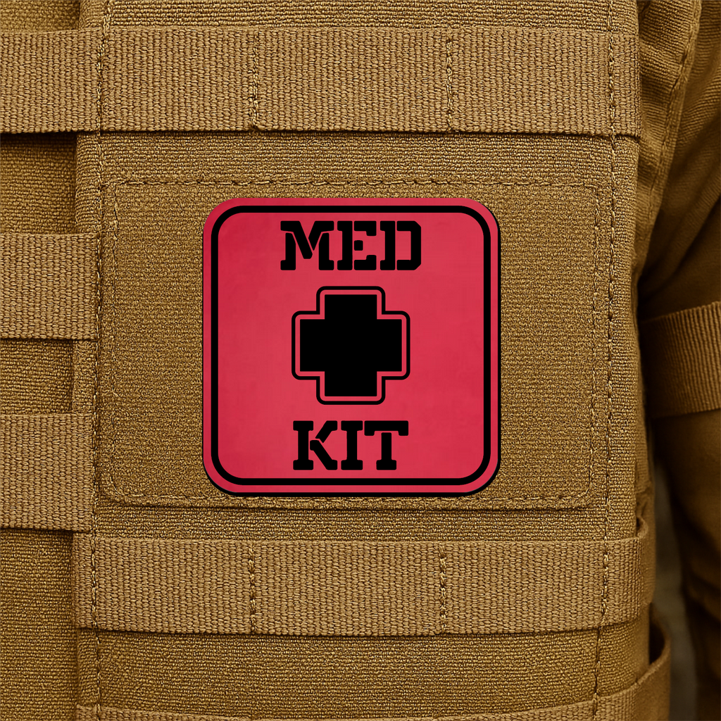 MED KIT IFAK Pouch Identification Patch 2"x2" Hook & Loop | Made in USA
