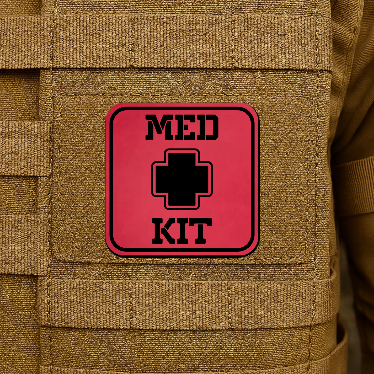 MED KIT IFAK Pouch Identification Patch 2"x2" Hook & Loop | Made in USA