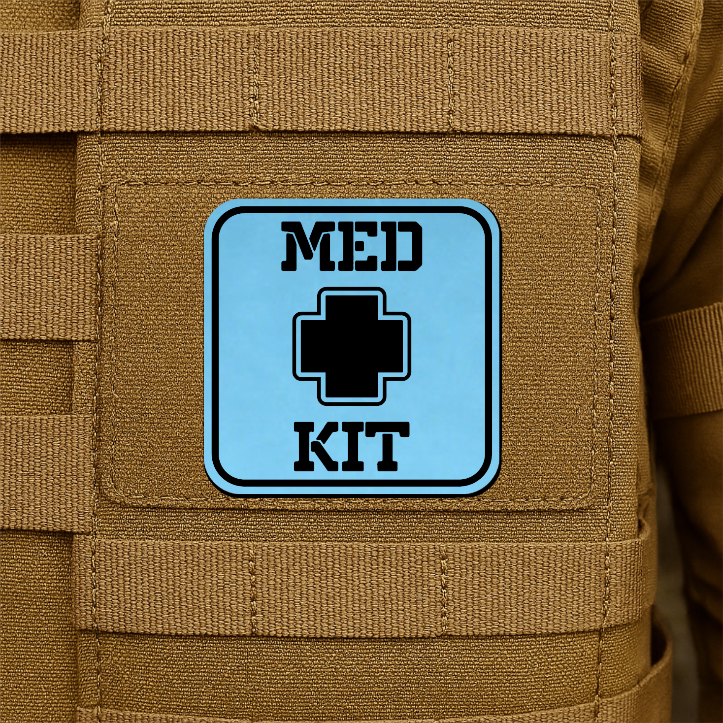 MED KIT IFAK Pouch Identification Patch 2"x2" Hook & Loop | Made in USA