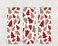 Merry Christmas Plaid Leopard 20 oz Skinny Tumbler