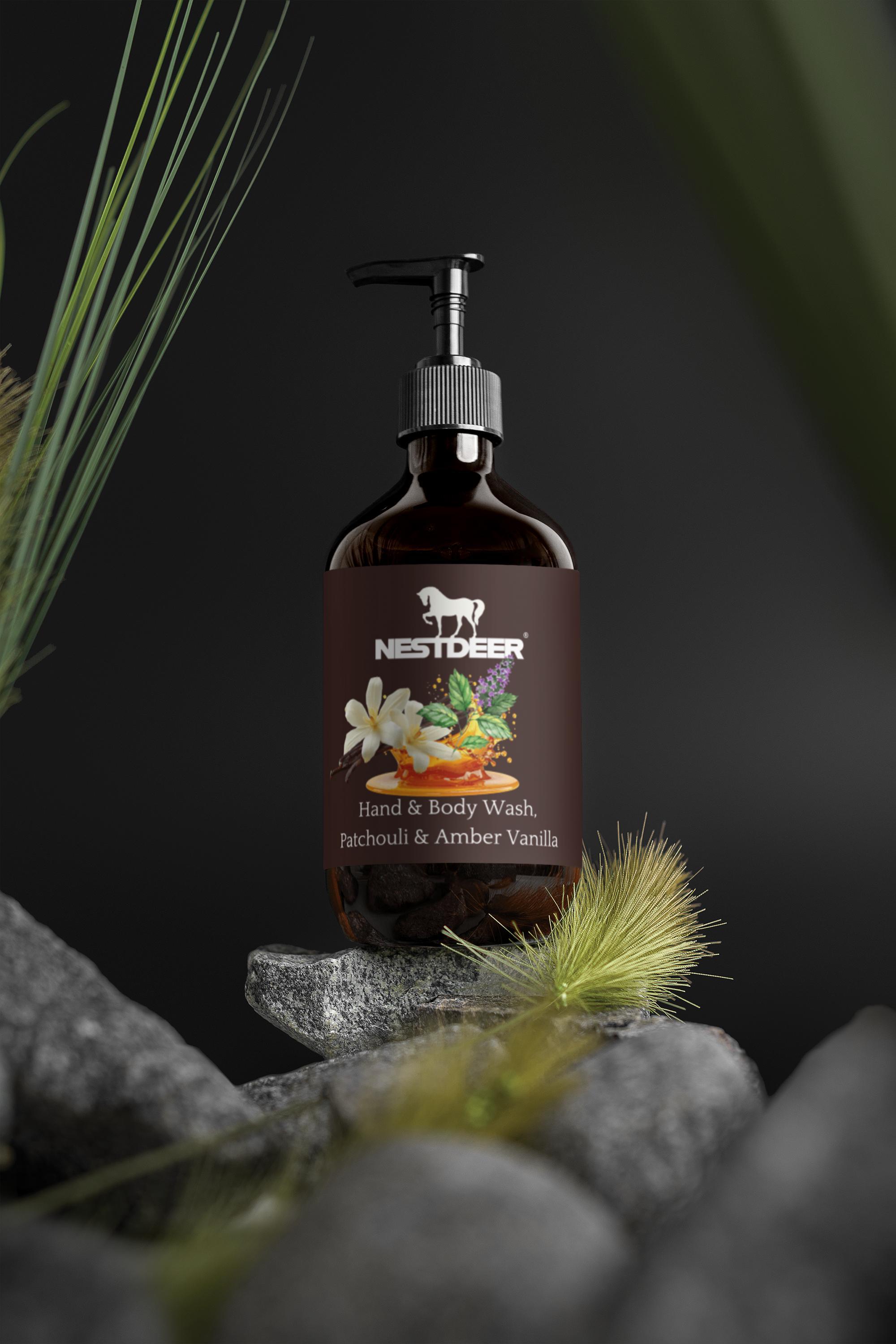 Hand & Body Wash, Patchouli & Amber Vanilla