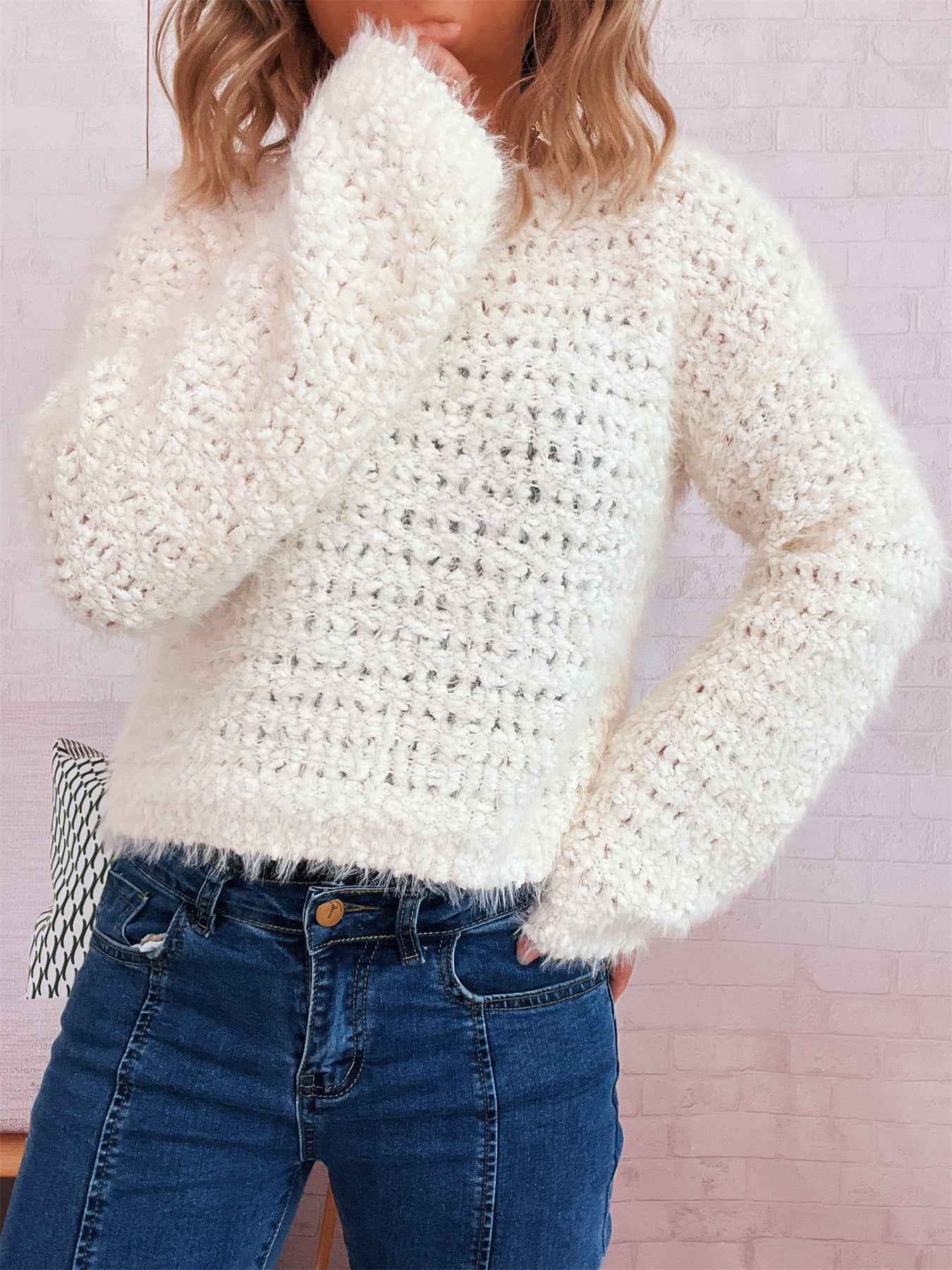 Hand Knitted Pullover Sweater