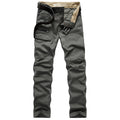 Men's Solid Color Straight Stretch Military Pants