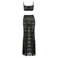 2pc Set Cutout Sling Top High Streetwear Skirt Set