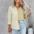 Striped Color Contrast Cardigan Blouse