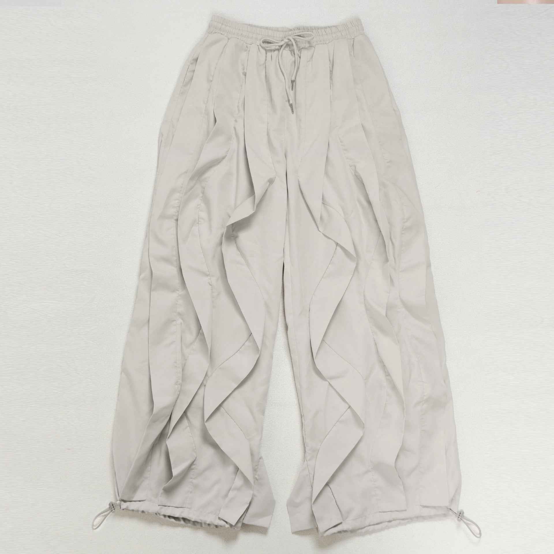 Rise Ruffle Banded Sweats Jeans