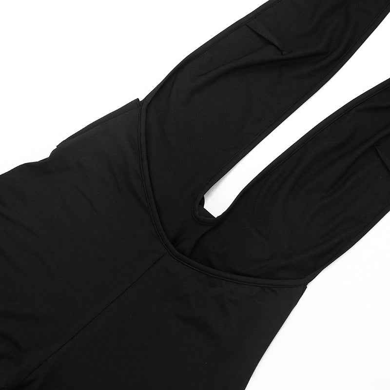 Elegant Sexy Sleeveless Deep V Plunge Halter Jumpsuit
