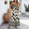 Floral Print Backless Jumpsuit Women