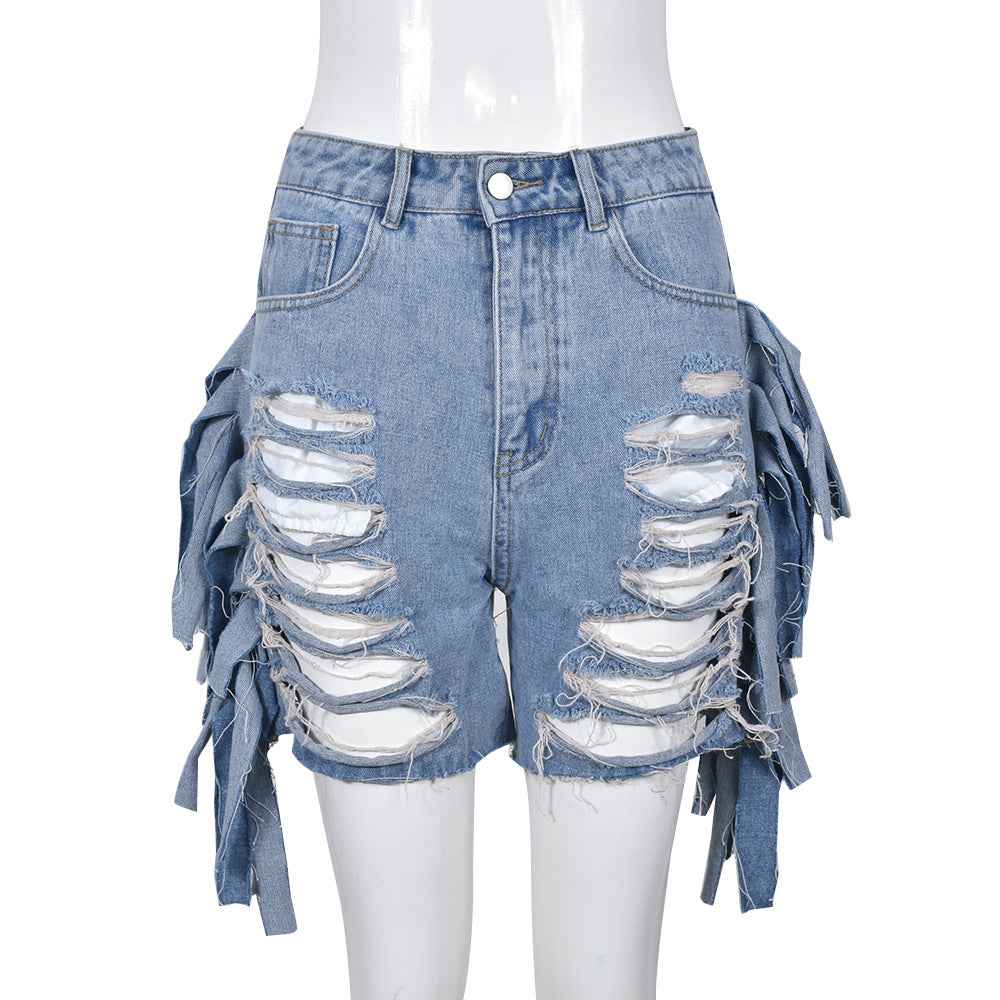 High Waist Ripped Bottoms for Women