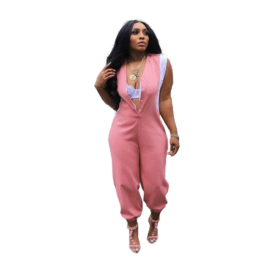 Sexy Slim Fit Solid Color Jumpsuit