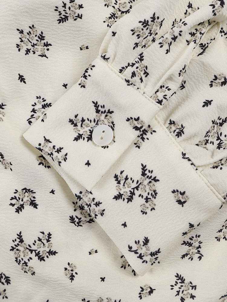 Lace Stitching Casual Blouse