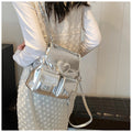 Love pattern women's backpack, versatile chain backpack, fashion travel small backpack purse women